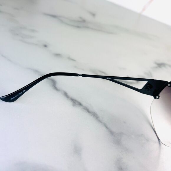 OTRA Mimi Aviator Sunglasses Black Metal Frame Purple Graduated Lens 100% UV - Picture 12 of 13